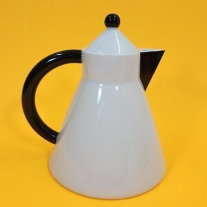 Ysenburg Art Werk Teapot Black White Waechtersbach Vintage Porcelain Ceramics